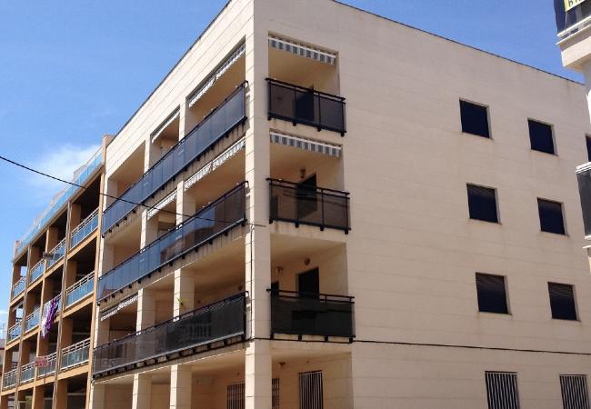 Outside of the recently built La Antilla apartments in Moncofa