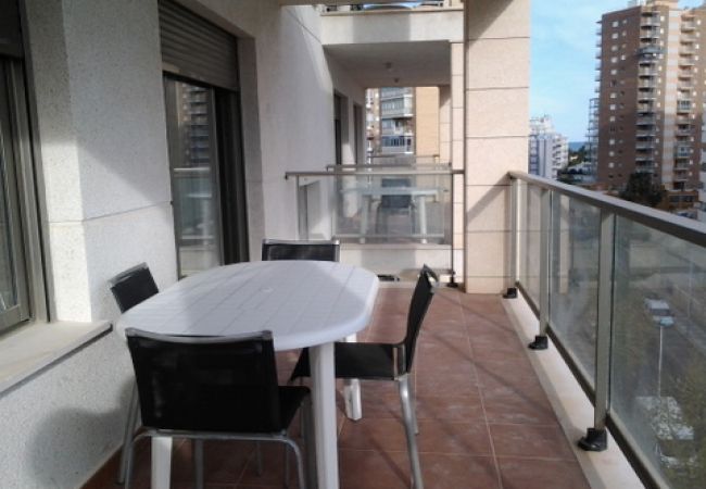 The apartments have a furnished balcony with a table and chairs. It has sea and town views.