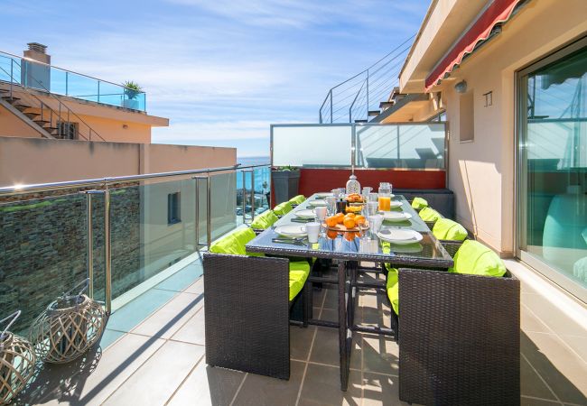 Balcony of the Borumbot apartment in the centre of Calpe