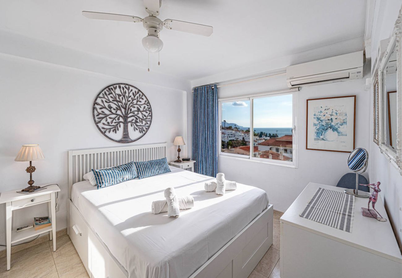 Bedroom with open views in apartment